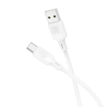 CABLU alimentare si date Borofone "BX113", Fast Charging Data Cable pt. smartphone, USB la USB Type-C 3A, 1m, alb "6941991115448"