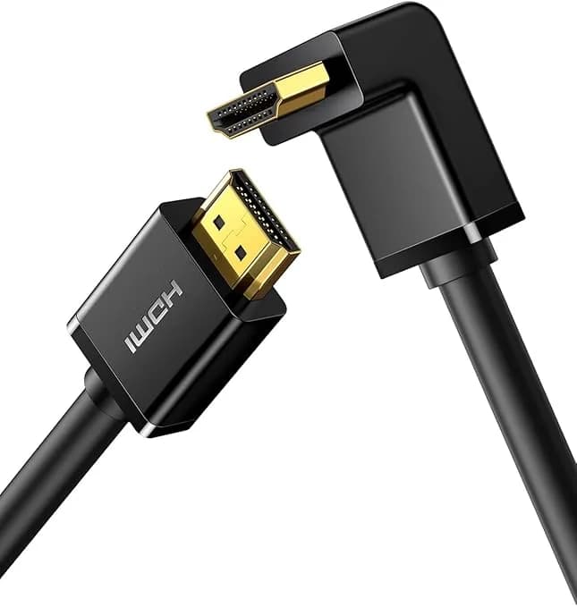 CABLU video Ugreen, "HD103" HDMI (T) la HDMI (T) 4K la 30Hz, unghi 90 grade la un cap, lungime 2m, conectori auriti, negru "10173" - 6957303811731
