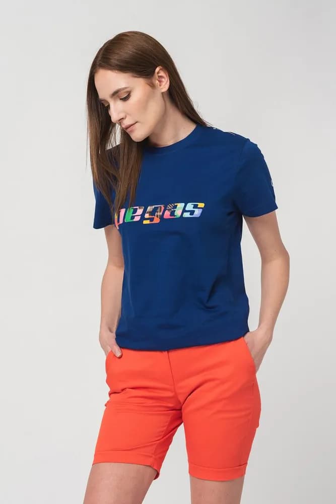 TRICOU  LOGO MULTICOLOR FEMEI  ROYAL BLUE-M