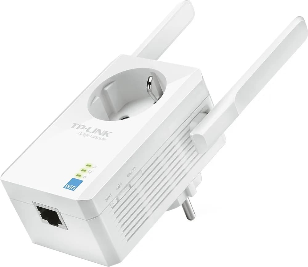 RANGE EXTENDER TP-LINK wireless 300mbps, 1 port 10/100Mbps, 2 antene externe, 2.4GHz, + extra priza "TL-WA860RE" 643723 — miniatură