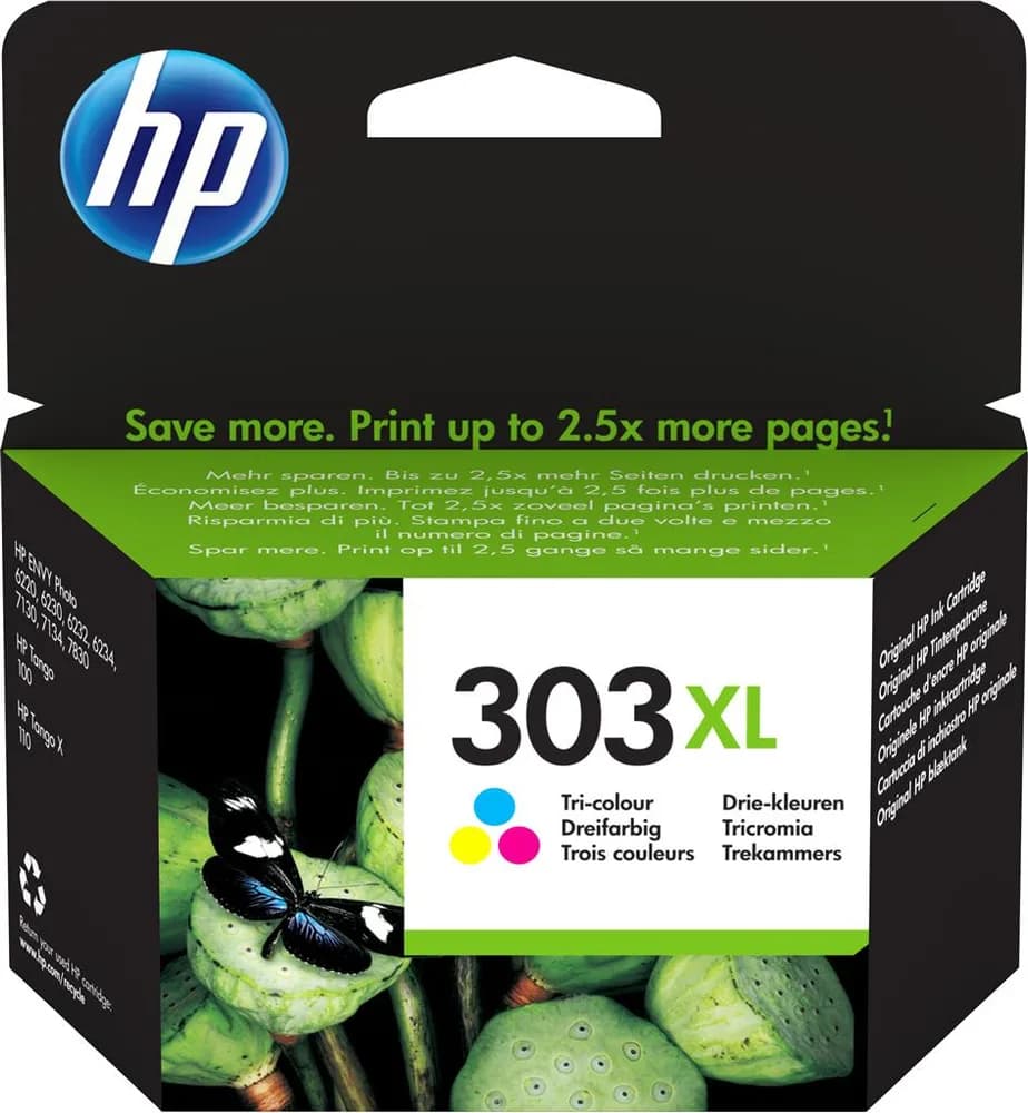Cartus Cerneala Original HP Color, nr.303XL, pentru Envy Inspire 7200|7900, 415, "T6N03AE"