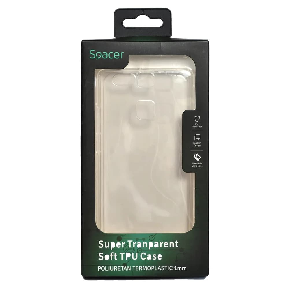 Husa Huawei telefon P9, transparent, tip back cover, material flexibil TPU, "SPT-STS-HW.P9" — miniatură