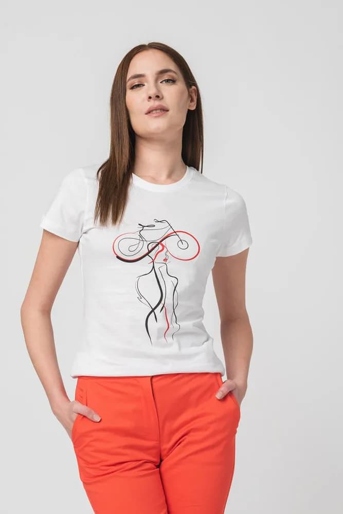 TSHIRT CASUAL F DOAMNA CU... WHITE-L — miniatură