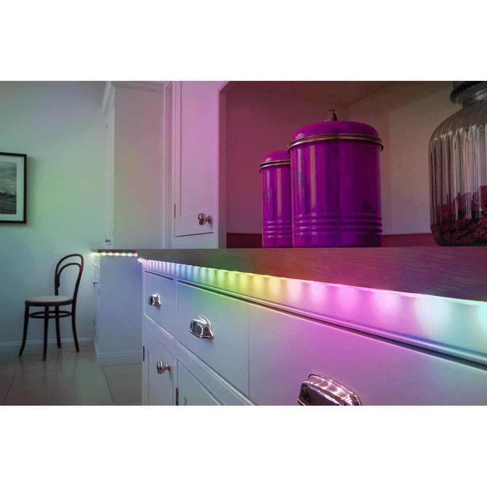 Kit Banda LED RGB Osram FLEX cu Telecomanda, 14W, 220-240V, 1300 lm, lumina alba si color (3000K), dimabila, IP20, 5 metri — miniatură