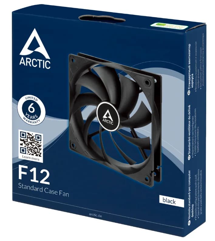 VENTILATOR ARCTIC PC, F12 , 120x120x25mm, low noise FD bearing, Black, "ACFAN00201A" — miniatură