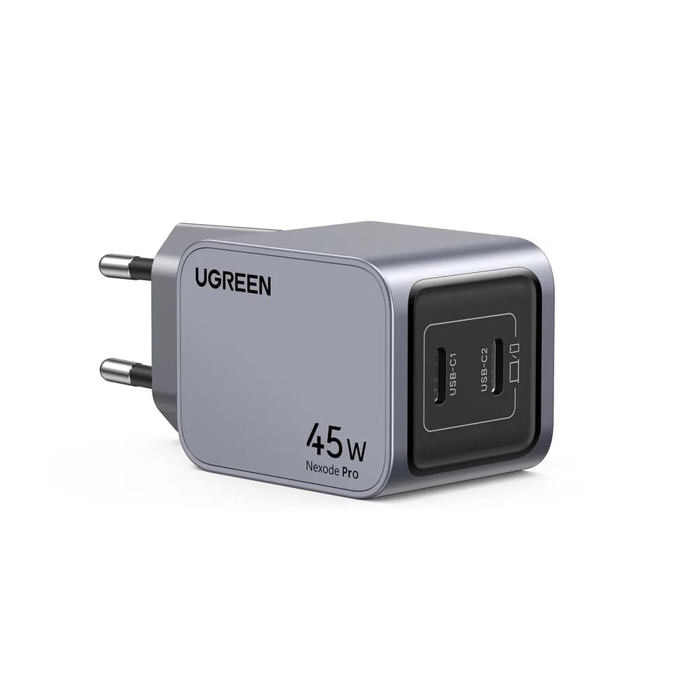 INCARCATOR retea Ugreen Nexode Pro GaN "X707" Quick Charge 45W, 2 x USB Type-C, gri "35008" - 6941876230082 — miniatură