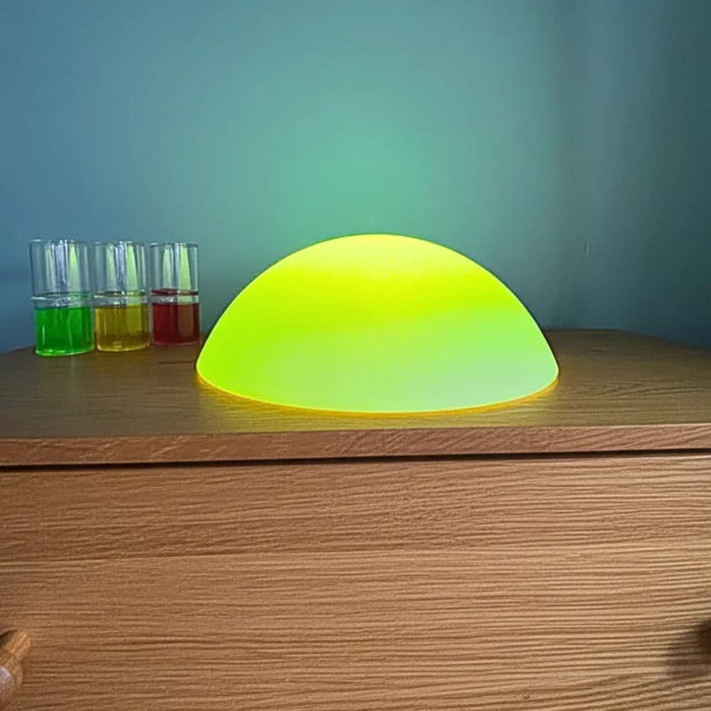 Pietricică plată luminoasă cu schimbare de culoare (piatră de pas) — miniatură