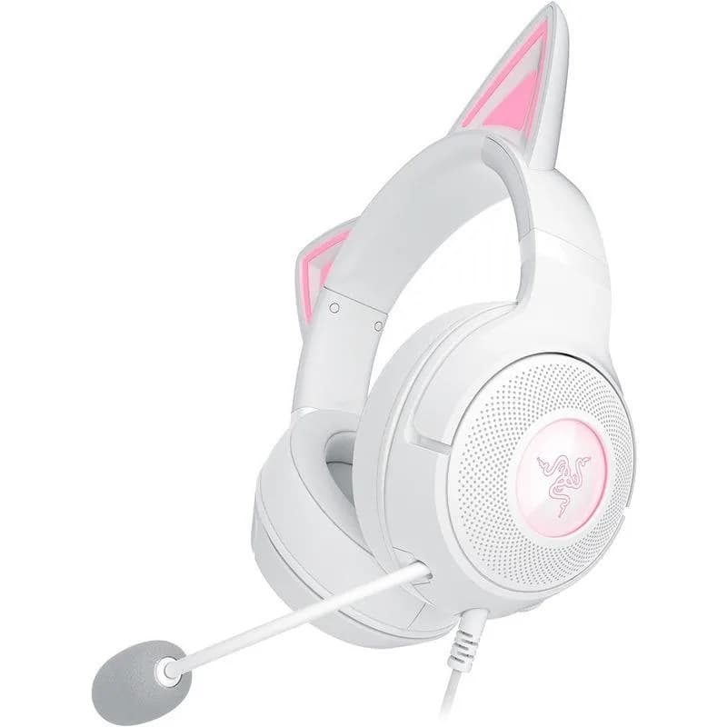 Casti Gaming Head-band Razer Kraken Kitty V2, Wired, Alb — miniatură