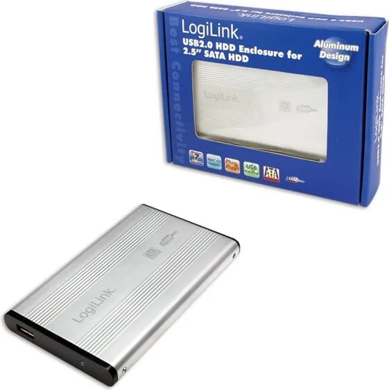 RACK extern LOGILINK, pt HDD/SSD, 2.5 inch, S-ATA, interfata PC USB 2.0, aluminiu, argintiu, "UA0041A" 45008922