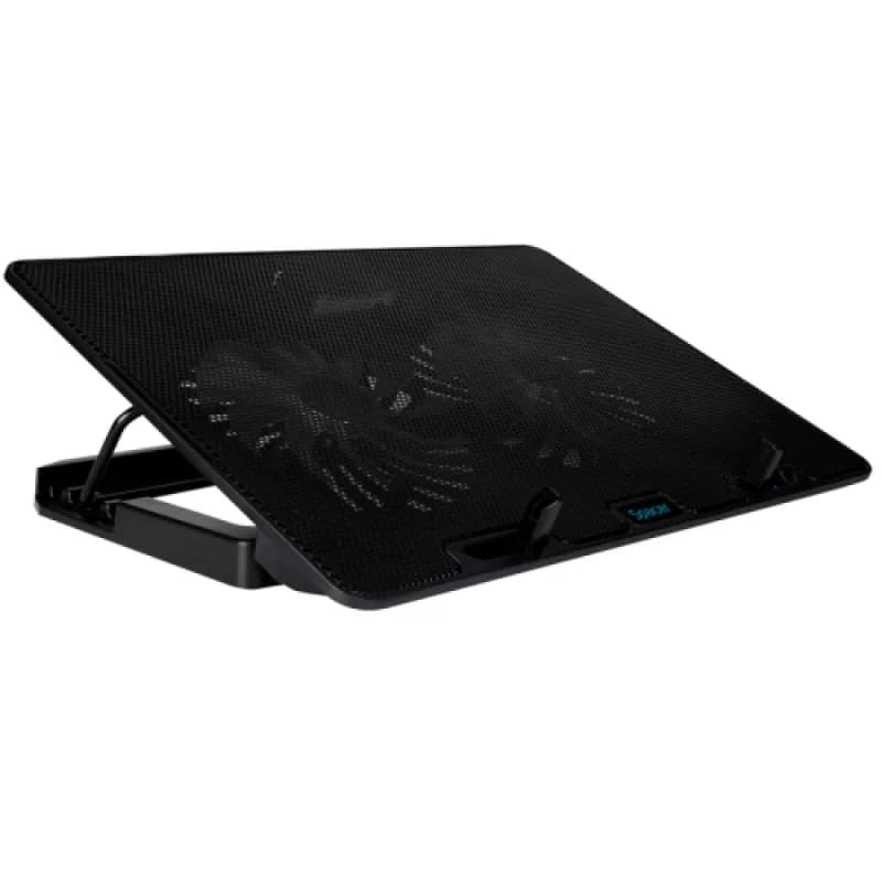 Stand/Cooler notebook Spacer Gaming 2F, pana la 17 inch, 2 ventilatoare, Argintiu