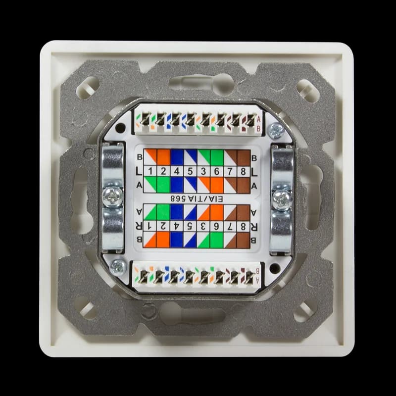 PRIZA RJ-45 aplicabila cu 2 iesiri LOGILINK pt. cablu FTP, Cat6A,RJ-45 (M) x 2, ecranat, plastic cu metal, pure white, 1 buc, "NP0021" — miniatură