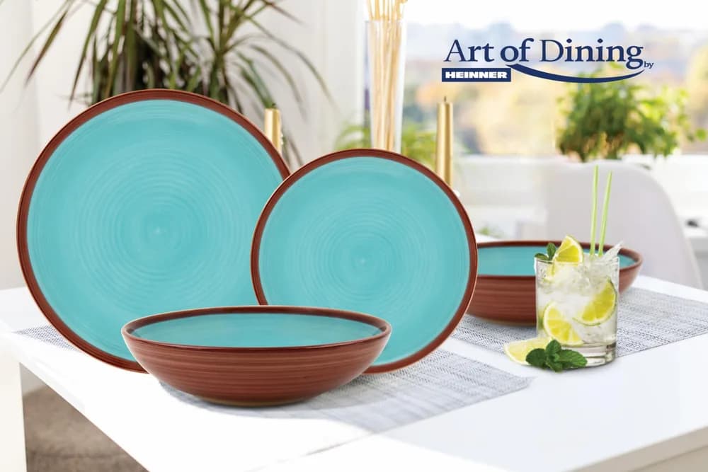 SERVICIU MASA CERAMICA 18 PIESE, SIERRA, ART OF DINING BY HEINNER — miniatură