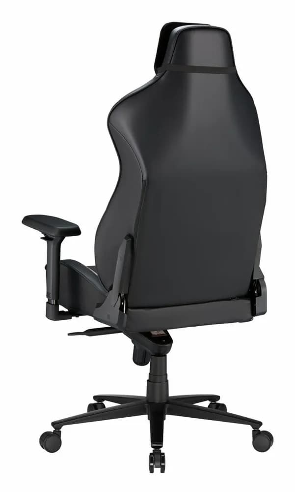 Scaun Gaming Serioux Prime, Capacitate greutate: 150 kg, Material suprafață: Piele, Material textil, Tip cotieră: Cotieră 4D, Tip mecanism: Mecanism tip broască, Tip pârghie pneumatică: 100 mm, ridicare pe gaz clasa 4, Tip bază: 350 mm, bază din aluminiu, Tip roți: 60 mm, roți din poliuretan — miniatură