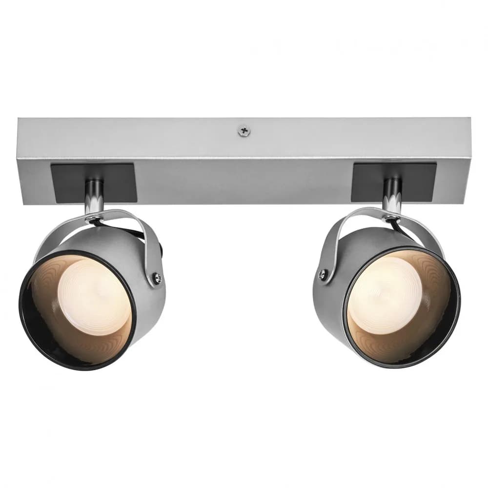 Spot LED dublu ajustabil Ledvance DECOR JUPITER, 11.5W, 1000 lm, lumina calda (3000K), IP20, 300x150x83mm, metal/policarbonat, Argintiu — miniatură