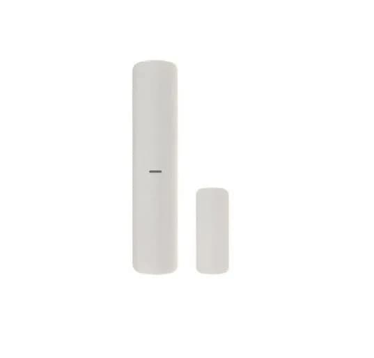 Contact magnetic de exterior wireless AXPRO Hikvision DS-PDMCX-E-WE, frecventa de operare 868MHz, technilogie Tri-X Wireless, criptare AES- 128, distanta comunicare 1600m in camp deschis, distanta detectie max 76mm, multiple metode de inrolare, frecventa alternanta, indicator LED albastru, complet — miniatură
