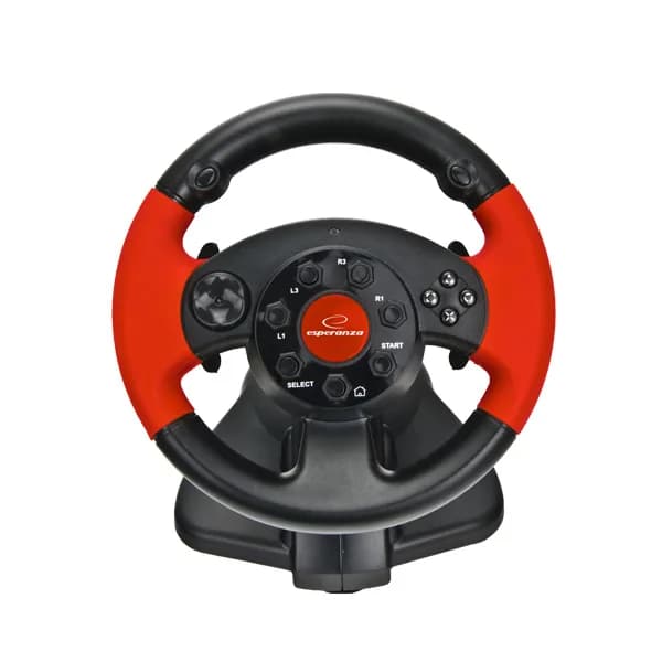Volan cu pedale Esperanza High Octane EG103 PC/PSX/PS2/PS3 Usb Negru "EG103" — miniatură