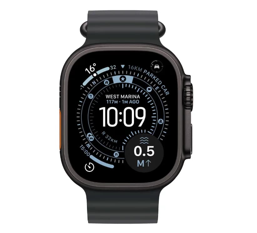 Apple Watch Ultra 3 GPS + Cellular 49mm Black Titanium Case with Black Ocean Band
