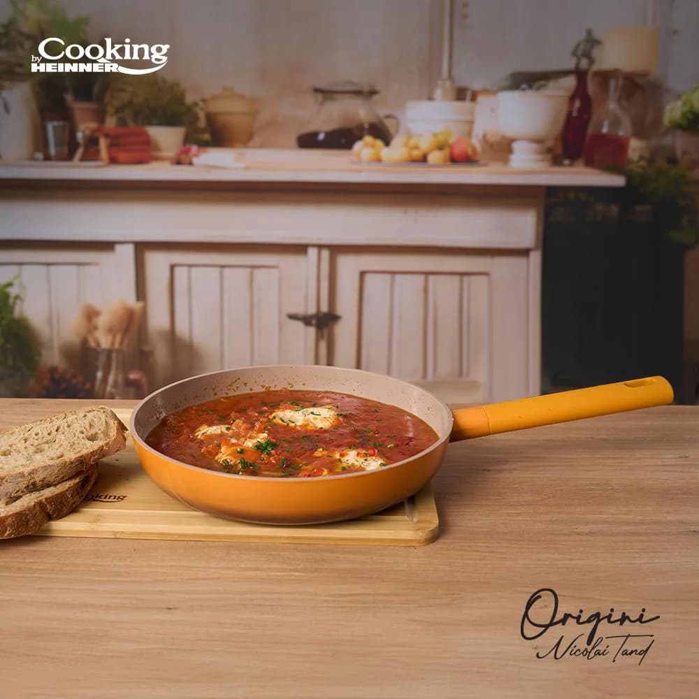 TIGAIE ALUMINIU TURNAT + CAPAC 26x5CM, NICOLAI TAND, ORIGINI, COOKING BY HEINNER — miniatură