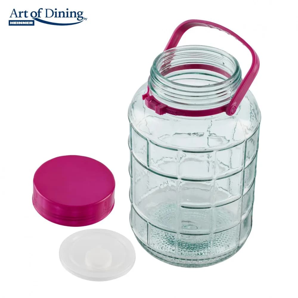 BORCAN STICLA CU CAPAC PLASTIC 8L, ART OF DINNING BY HEINNER — miniatură