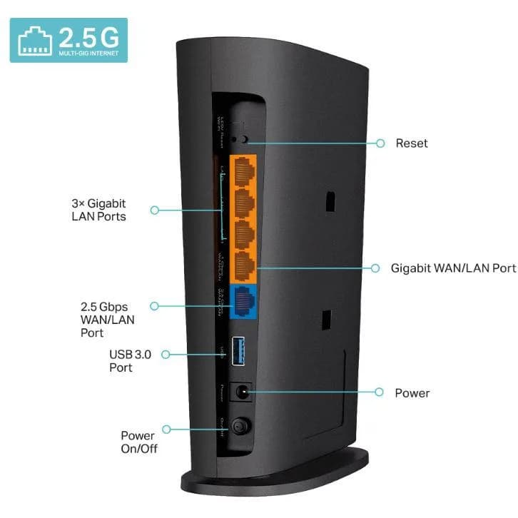 Router wireless TP-LINK Archer AX80, WIFI 6, Dual Band — miniatură