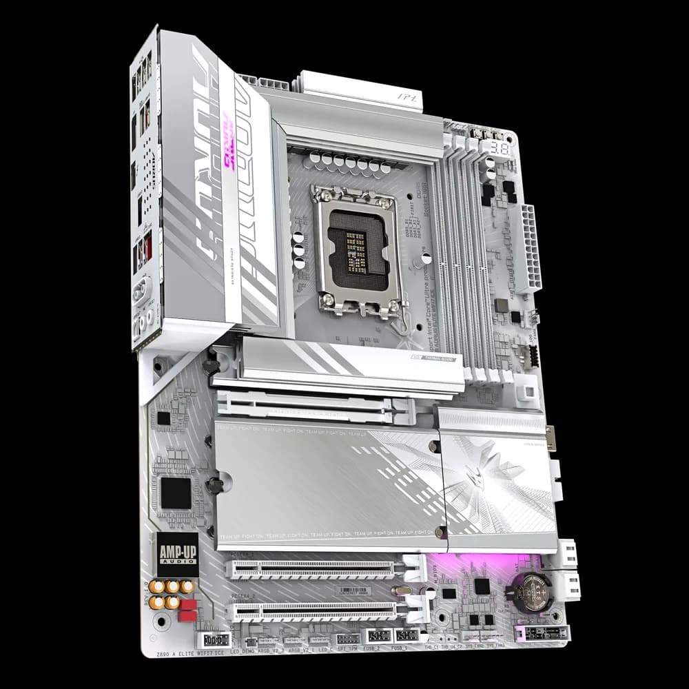 Placa de baza GIGABYTE Z890 AORUS ELITE WIFI7 ICE, LGA1851, DDR5, BT, Wi-Fi, ATX, Alb "Z890 A ELITE WF7 ICE" — miniatură