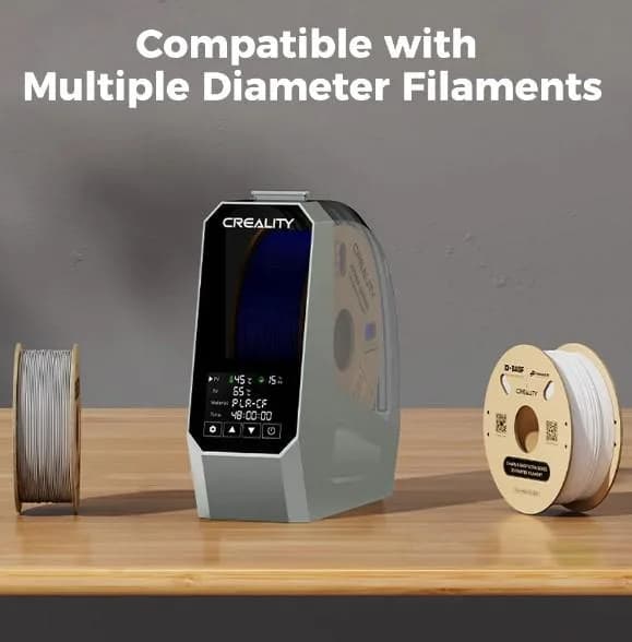 CREALITY 3D SPACE PI FILAMENT DRYER, dimensiuni: 300x200x100mm, 145W, Control temperatura : 45°C-70°C, Durata incalzire: 0-48h, Diametru filament compatibil: 1.75mm/2.85mm.Recomandat pentru: PLA, TPU, PP, ABS, ASA, PETG, PC, PET, PLA-CF, PETG-CF, PA-CF, Touchscreen 3.7", Monitorizare umiditate. — miniatură