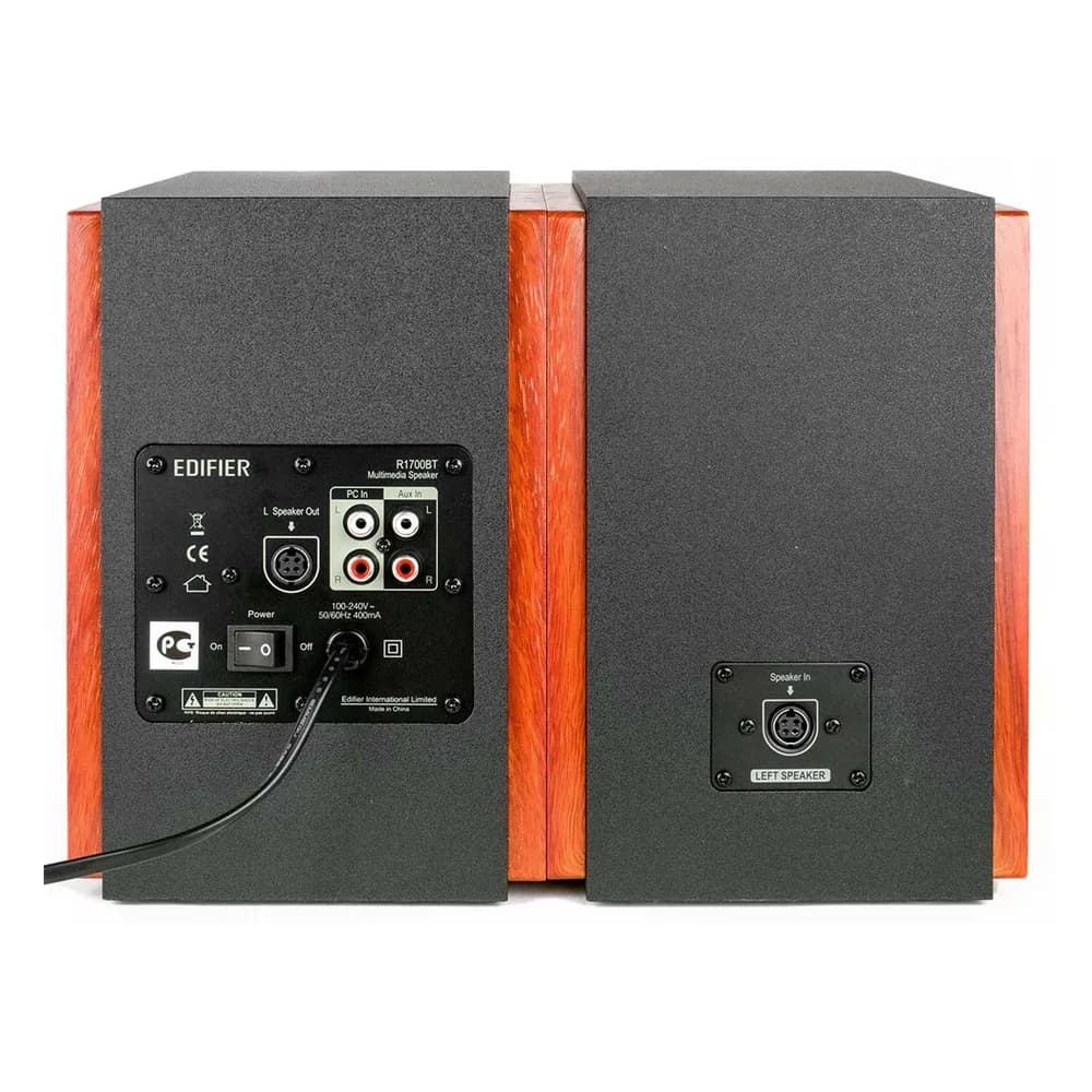 BOXE EDIFIER 2.0, RMS: 66W (2 x 15W, 2 x 18W), bluetooth, telecomanda wireless, volum, bass, treble, dual RCA, brown, "R1700BT-BR" — miniatură