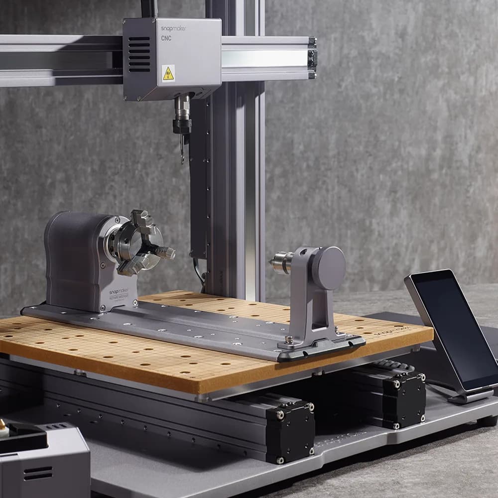 Accesoriu gravator laser Snapmaker Rotary Module Bundle A250 including stop button — miniatură