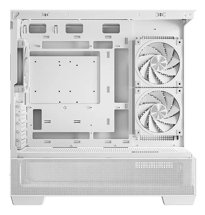 CARCASA DeepCool "CG380 Wh", middle tower, gaming, fara sursa, suporta 9xfan, 3xfan inclus, PSU shroud, USB Type-C x 2, USB 3.2 gen 1 x 2, audio+mic, 5 sloturi expansiune, alb, "R-CG380-WHAGM3-G" — miniatură