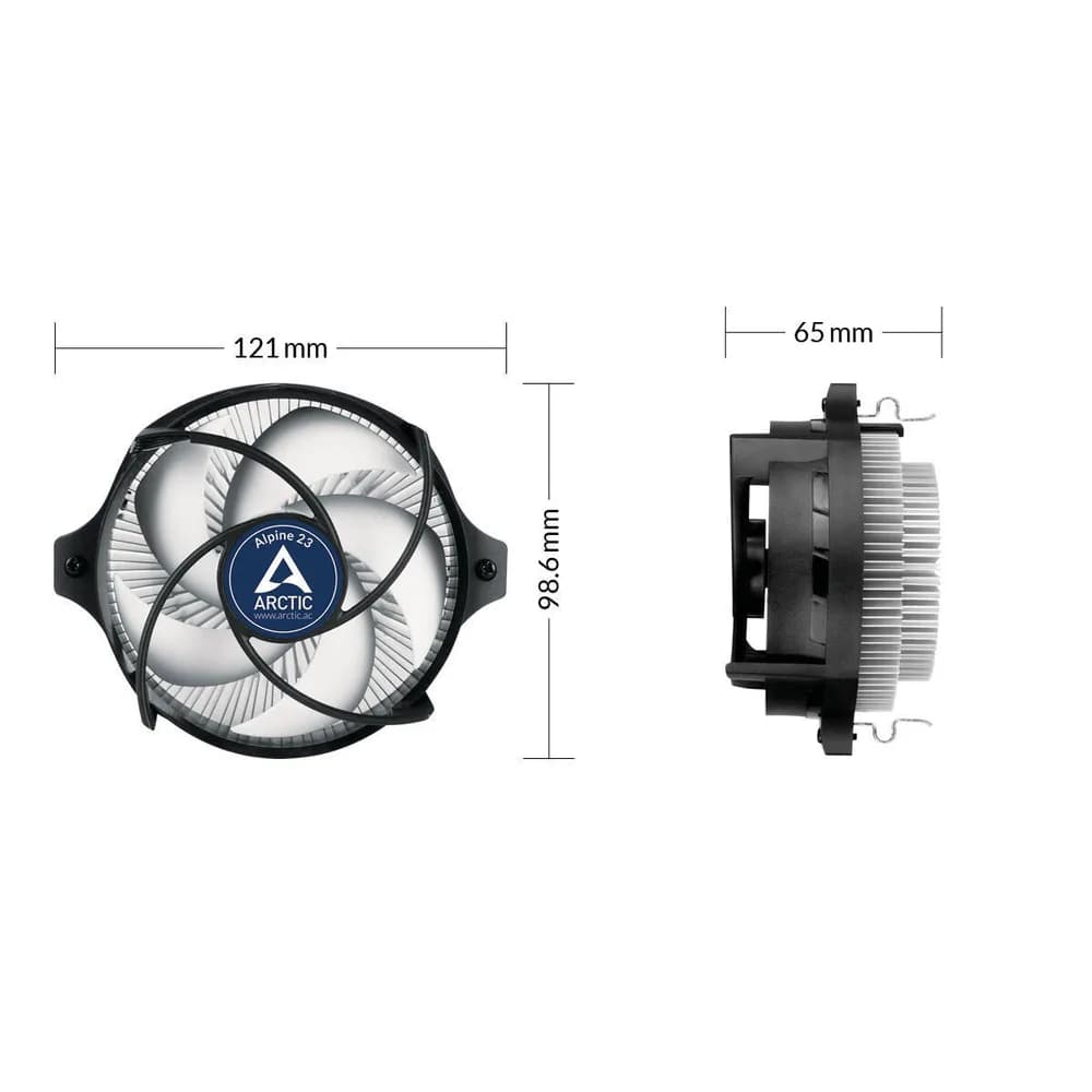 Cooler Arctic "Alpine 23", compatibil skt AMD, racire cu aer, ventilator 90 mm, 2000 rpm, "ACALP00035A" — miniatură