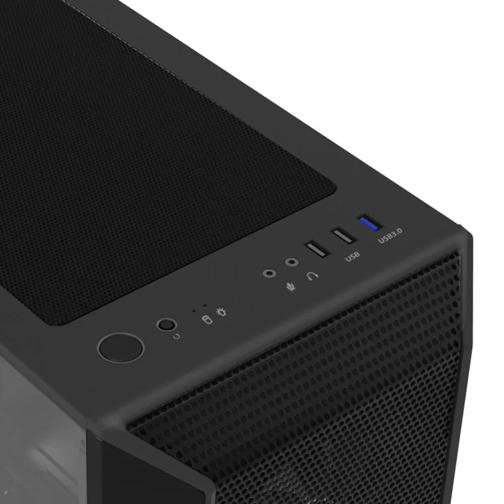CARCASA Zalman "i3 Neo TG", middle tower, gaming, fara sursa, suporta 8xfan, 4xfan inclus, PSU shroud, USB 3.1 gen1 x 2, USB 2.0 x 1, audio+mic, 7 sloturi expansiune, negru, "i3 NEO TG Black" — miniatură