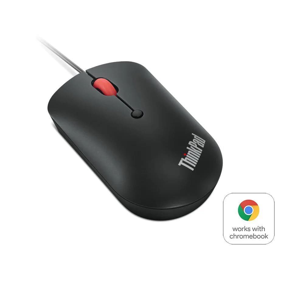Mouse LENOVO ThinkPad USB-C Wired Compact Mouse, 2400 dpi, Negru — miniatură