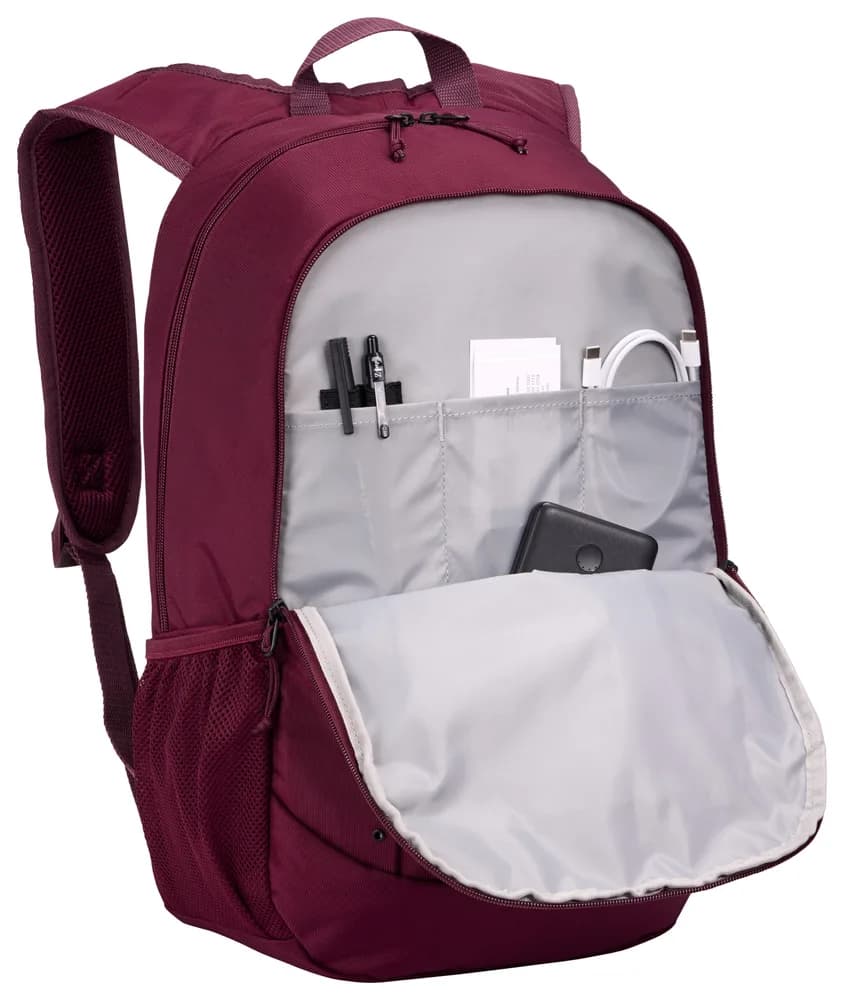 RUCSAC CASE LOGIC, pt. notebook de max. 15.6 inch, 2 compartimente, buzunar frontal | buzunar lateral x 2, waterproof, poliester, deep burgundy "WMBP115" 3205623 — miniatură