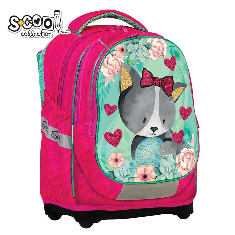 Ghiozdan anatomic, 42 cm, KITTY - S-COOL — miniatură