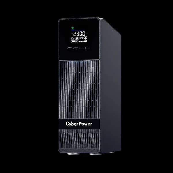 UPS CYBER POWER Online dubla conversie cu Sinusoida Pura, slim tower, 2000VA 1800W, 2xIEC C13 2xSchuko, 4x 12V/9Ah, USB,RS232, Slot SNMP, GreenP, seria OLS, "OLS2KECR"