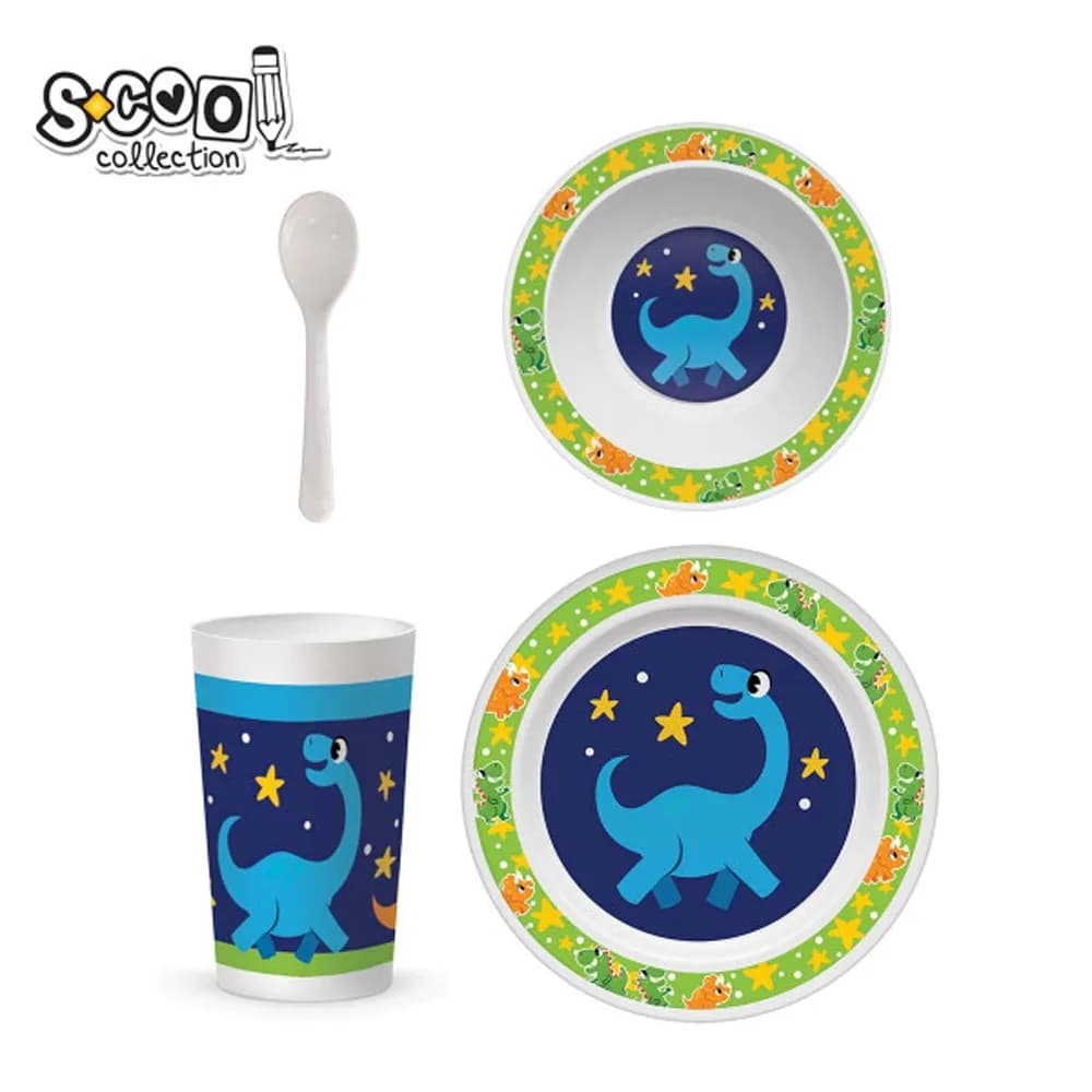 Set vesela + tacamuri, Dino - S-COOL — miniatură