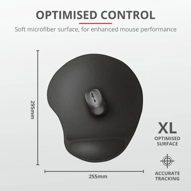 Mouse pad Trust Bigfoot XL, cu gel pad, negru — miniatură