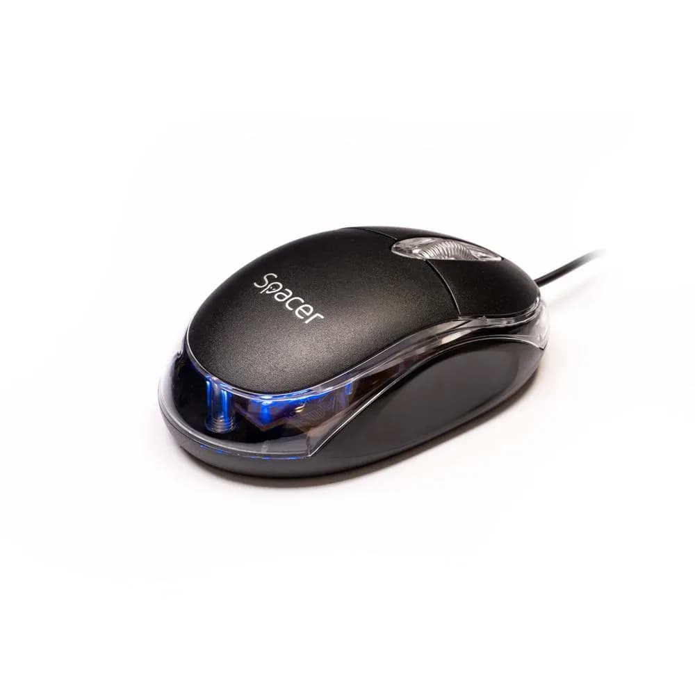 Mouse SPACER SPMO-080, 800 dpi, Negru — miniatură