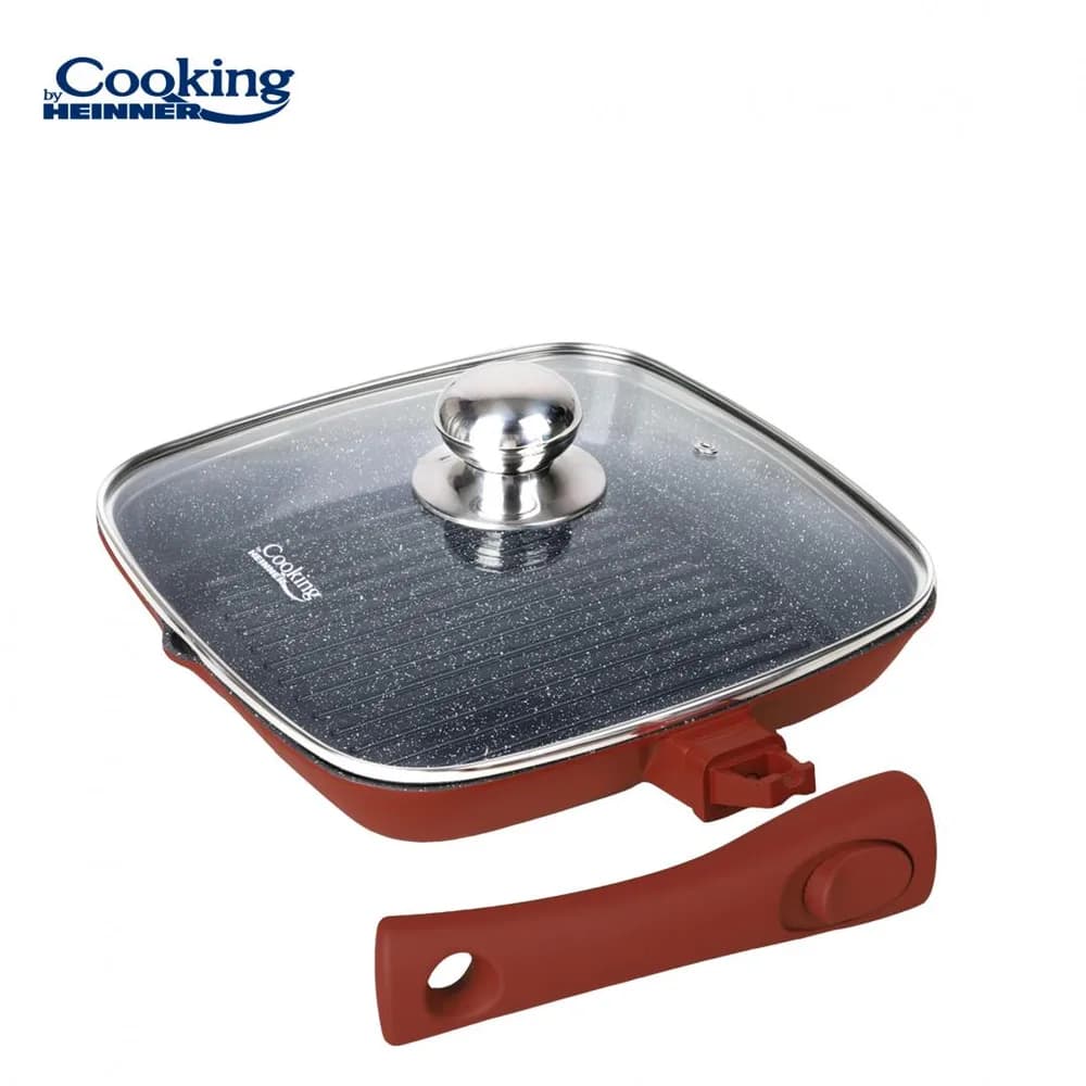 TIGAIE GRILL ALUMINIU TURNAT+CAPAC 24x4 CM,CALABRIA, COOKING BY HEINNER — miniatură