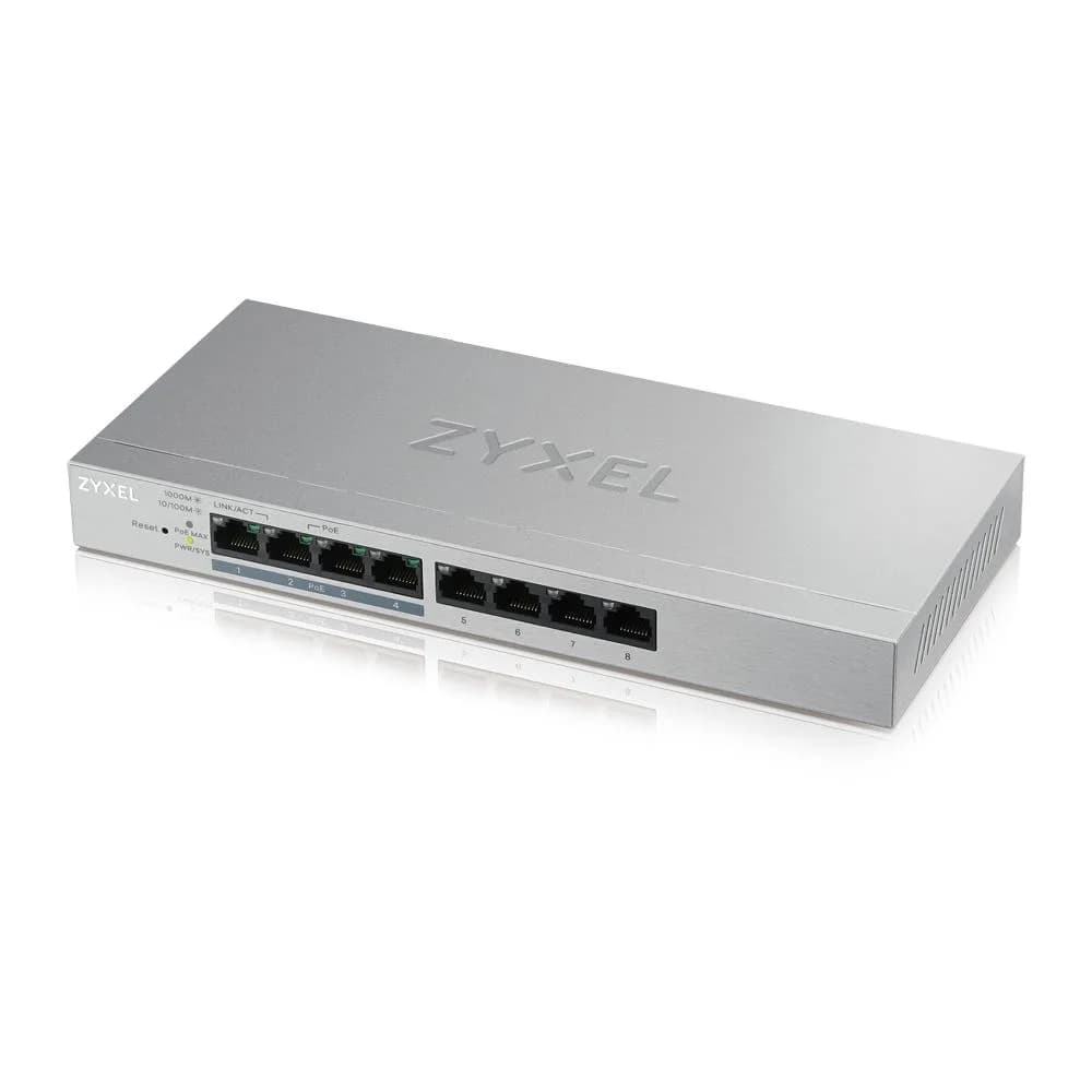 SWITCH PoE ZYXEL, port Gigabit x 8, SFP nu, managed, rackabil, carcasa metalica, "GS1200-8HPV2-EU0101F"