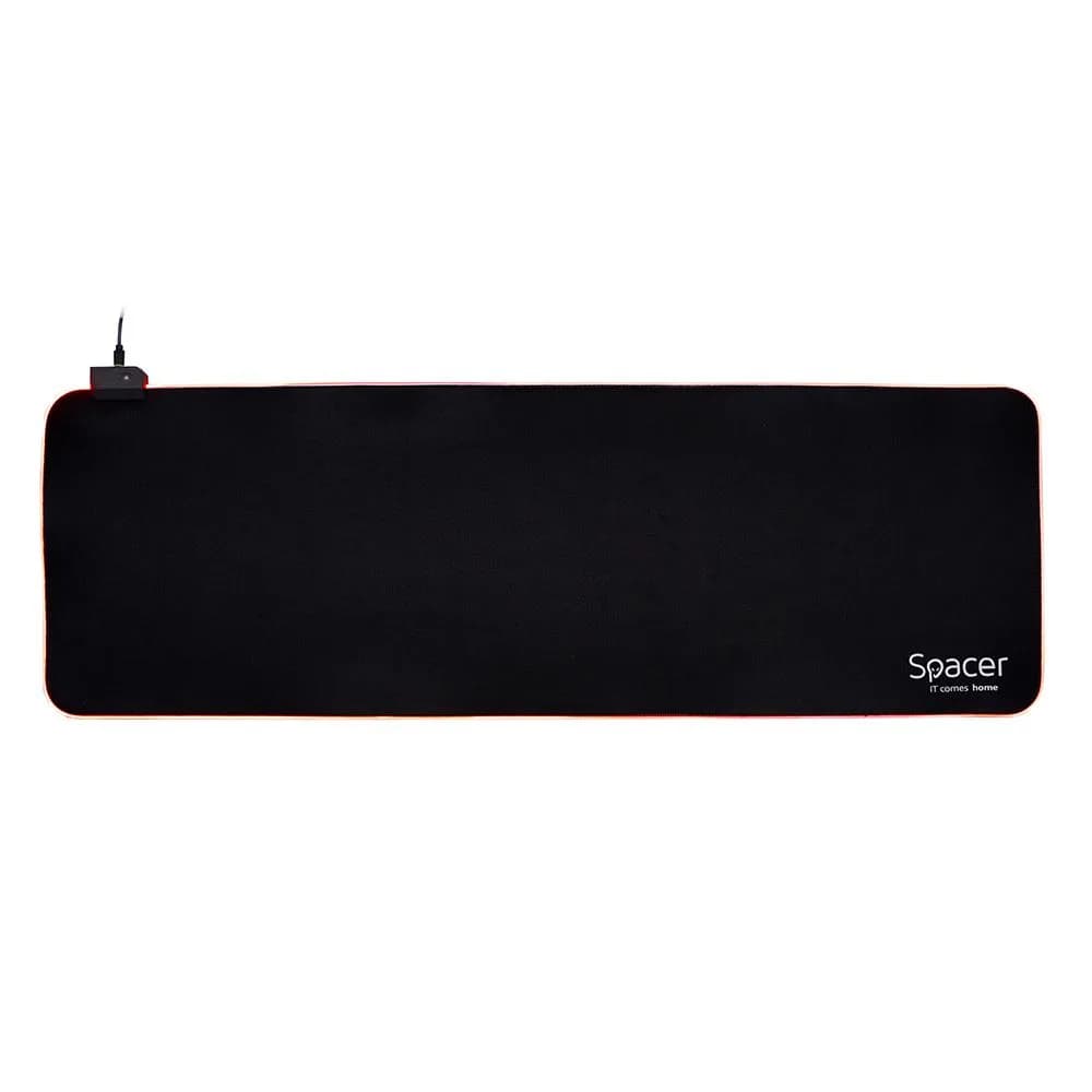 Mousepad Gaming SPACER SP-PAD-GAME-RGB-B, 900 x 300 mm, Negru — miniatură