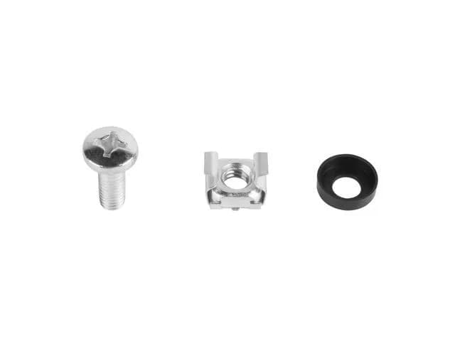 Set șuruburi de montaj 19" (piuliță-cușcă, șaibă, șurub) 20 buc. — miniatură