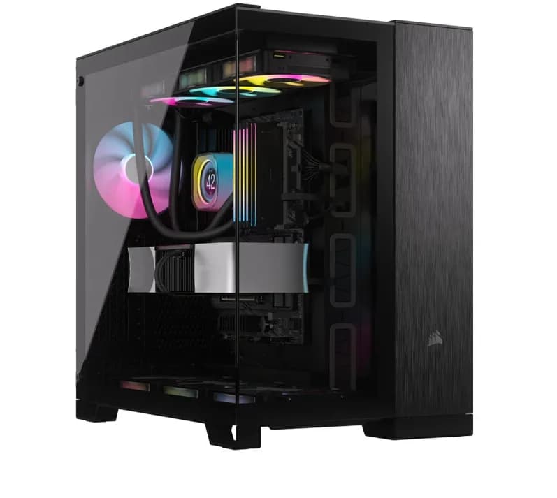 Carcasa CORSAIR 6500X, RGB, Mid Tower, Black — miniatură