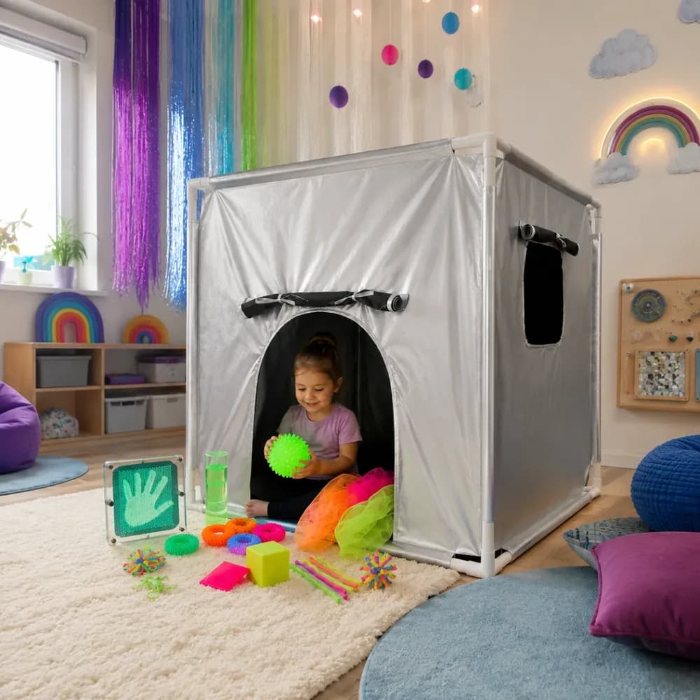 Cort-bârlog întunecat 1m x 1m