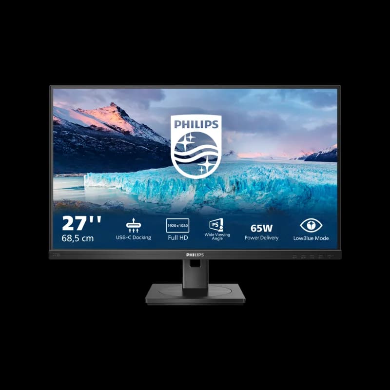 Monitor Philips 27" 273S1/00, Diagonal (inch): 27, Diagonal (cm): 68, Aspect ratio: 16:9, Panel: IPS, Resolution: 1920x1080, Refresh Rate: 75Hz, Response time GtG: 4ms, Brightness (max): 300 cd/m², Contrast (static) : 1000:1, Contrast (dynamic): 50M:1, Viewing angle: 178/178, Color Gamut Type: NTSC