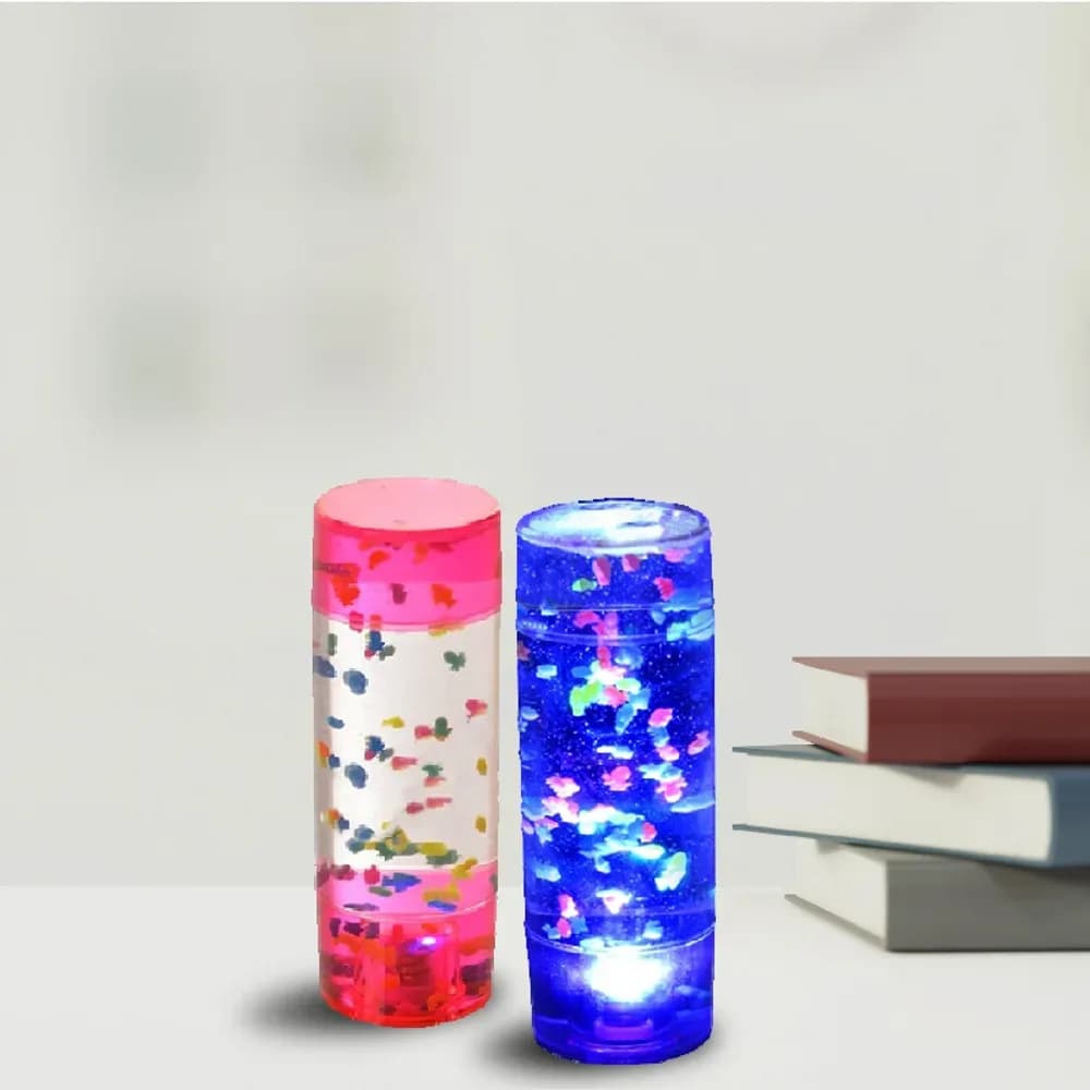 Mini acvarii luminoase cu peștișori – 3 culori asortate — miniatură