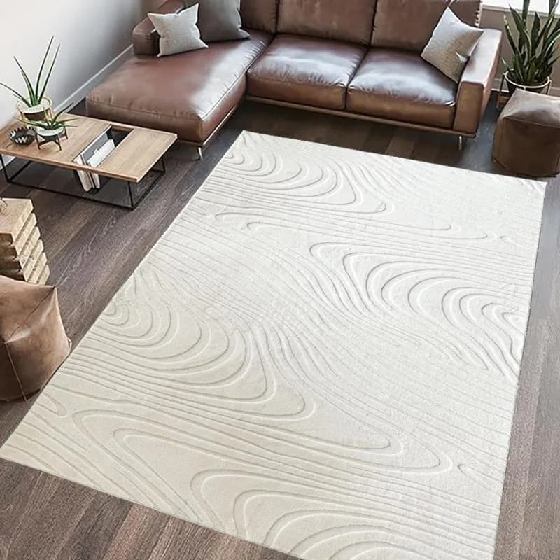 Covor, model in relief,Wave,160x230 Crem — miniatură