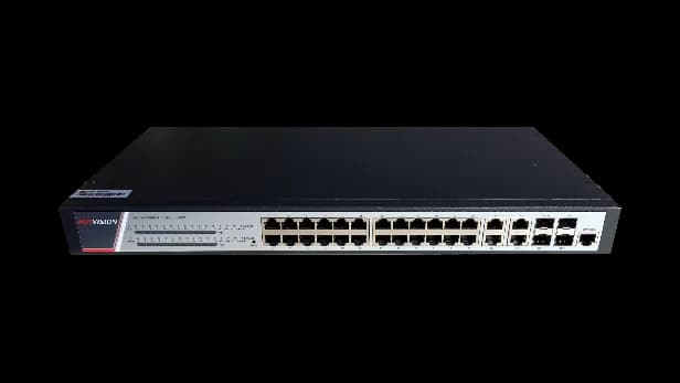 Switch 24 porturi POE Gigabit, Hikvision DS-3E2528P(B)(O-STD), Full Managed, 24 x Gigabit Poe electrical ports si 4 x Gigabit combo ports, SwitchingCapacity 336 Gbps, Packet Forwarding Rate 51 Mpps,putere POE 370 W, maxim 30W per port, Software Function: Device Maintenance, Reliability, WLAN, Port