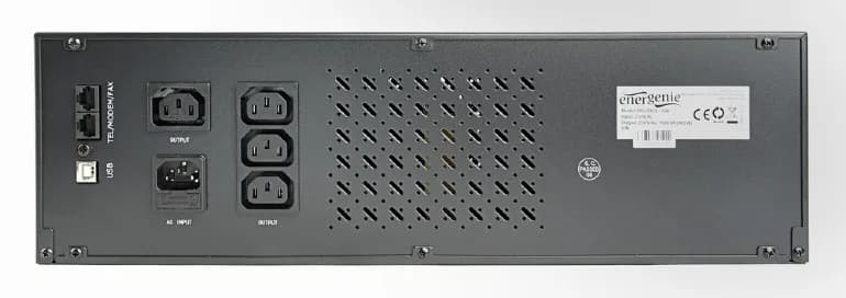 UPS GEMBIRD, Line Int. cu management, rack, 1500VA/900W, AVR, IEC x 4, 2 x baterie 12V/8Ah, display LCD, back-up 1 - 10 min., "UPS-RACK-1500" — miniatură