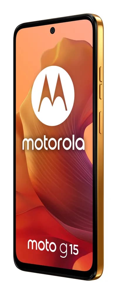 Moto g15, 128GB, 4GB RAM, Dual SIM, 4G, Tri-Camera, Sunrise Orange "PB6E0011PL" — miniatură